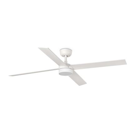 FARO 34355WT-1TW - LED prigušiva plafonski ventilator RUDDER L LED/18W/230V 2700/4350/6000K bela/bež, prečnik 132 cm, Wi-Fi Tuya + daljinski upravljač