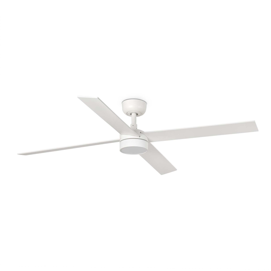 FARO 34355WT-1TW - LED prigušiva plafonski ventilator RUDDER L LED/18W/230V 2700/4350/6000K bela/bež, prečnik 132 cm, Wi-Fi Tuya + daljinski upravljač