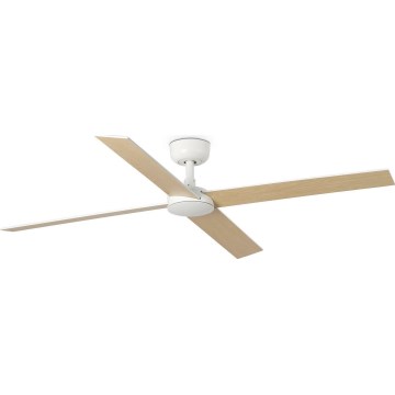 FARO 34355WT - Plafonski ventilator RUDDER L, bela/bež, prečnika 132 cm, Wi‑Fi Tuya + daljinski upravljač