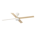 FARO 34355WT1S - LED prigušiva plafonski ventilator RUDDER L LED/18W/230V 2700/3000/4000K prečnik 132 cm bež/bela Wi-Fi Tuya + daljinski upravljač