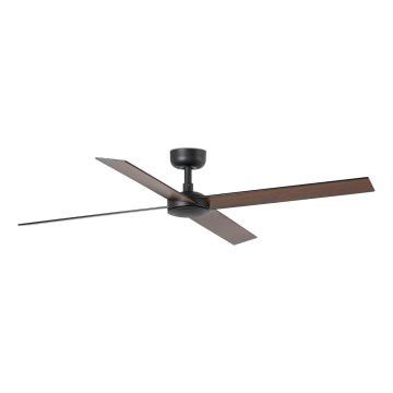FARO 34356 - Plafonski ventilator RUDDER L braon/crna prečnik 132 cm + daljinski upravljač
