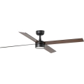 FARO 34356WT-1TW - LED prigušiva plafonski ventilator RUDDER L LED/18W/230V 2700/4350/6000K braon/crna prečnik 132 cm Wi-Fi Tuya + daljinski upravljač