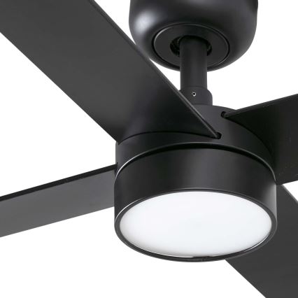 FARO 34356WT-1TW - LED prigušiva plafonski ventilator RUDDER L LED/18W/230V 2700/4350/6000K braon/crna prečnik 132 cm Wi-Fi Tuya + daljinski upravljač