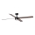 FARO 34356WT1S - LED prigušiva stropni ventilator RUDDER L LED/18W/230V 2700/3000/4000K ø 132 cm braon/crna Wi‑Fi Tuya + daljinski upravljač