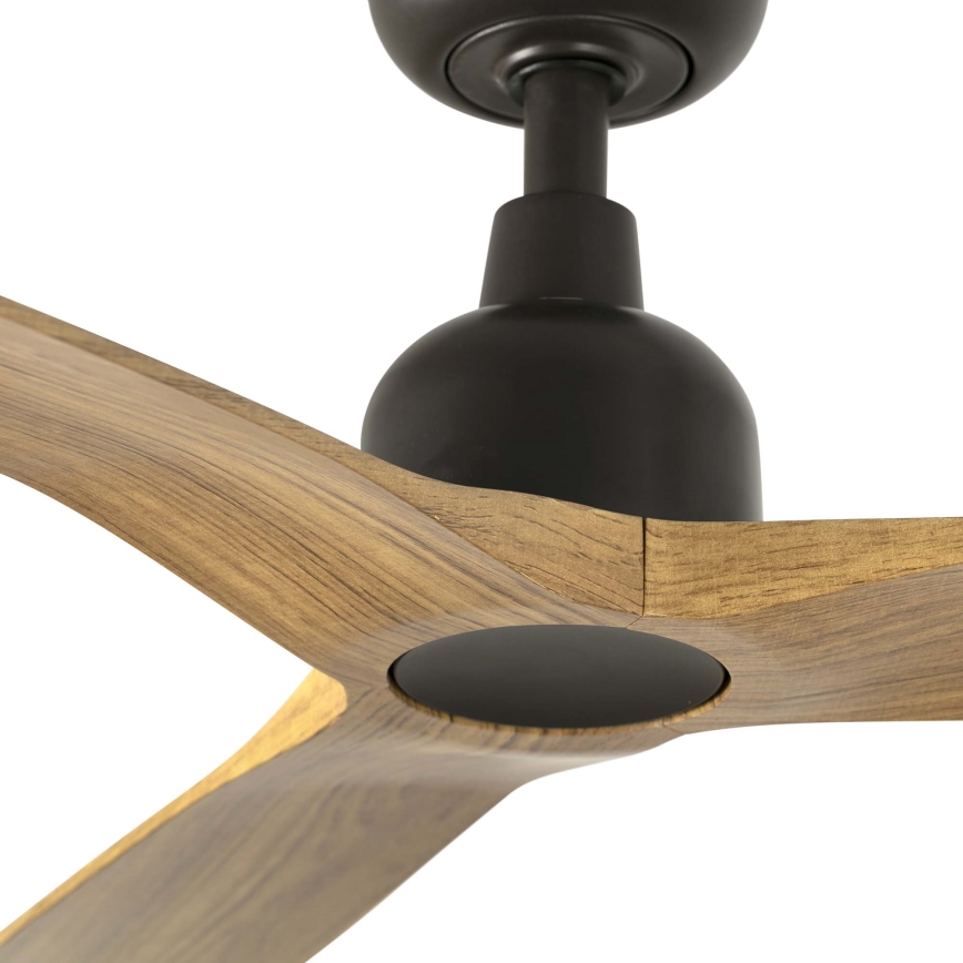 FARO 34360 - Plafonski ventilator OUTWOOD L, smeđa/crna, prečnik 150 cm, IP44 + daljinski upravljač