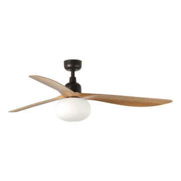 FARO 34360WT-11L - Plafonski ventilator OUTWOOD L 1xE27/15W/230V braon/crna prečnika 150 cm Wi-Fi Tuya IP44 + daljinski upravljač