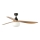 FARO 34360WT-11L - Plafonski ventilator OUTWOOD L 1xE27/15W/230V braon/crna prečnika 150 cm Wi-Fi Tuya IP44 + daljinski upravljač