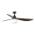 FARO 34362WT-11L - Plafonski ventilator OUTWOOD L 1xE27/15W/230V braon/crna prečnika 150 cm Wi-Fi Tuya IP44 + daljinski upravljač