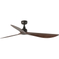 FARO 34362WT - Plafonski ventilator OUTWOOD L, braon/crna, prečnik 150 cm, Wi-Fi Tuya, IP44 + daljinski upravljač