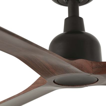 FARO 34362WT - Plafonski ventilator OUTWOOD L, braon/crna, prečnik 150 cm, Wi-Fi Tuya, IP44 + daljinski upravljač