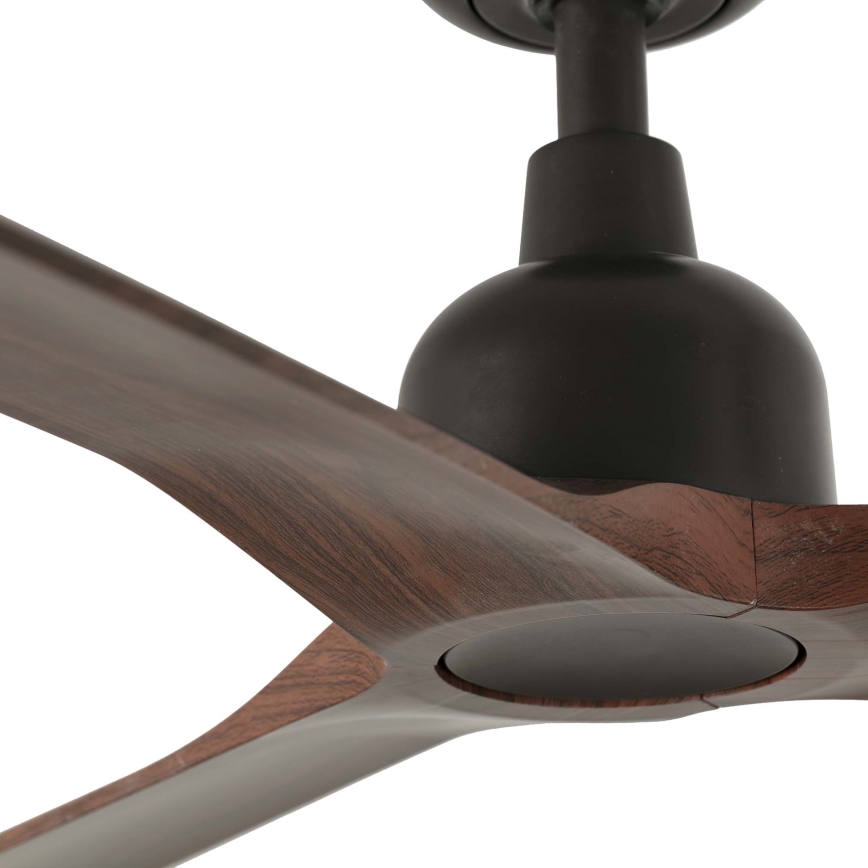 FARO 34362WT - Plafonski ventilator OUTWOOD L, braon/crna, prečnik 150 cm, Wi-Fi Tuya, IP44 + daljinski upravljač