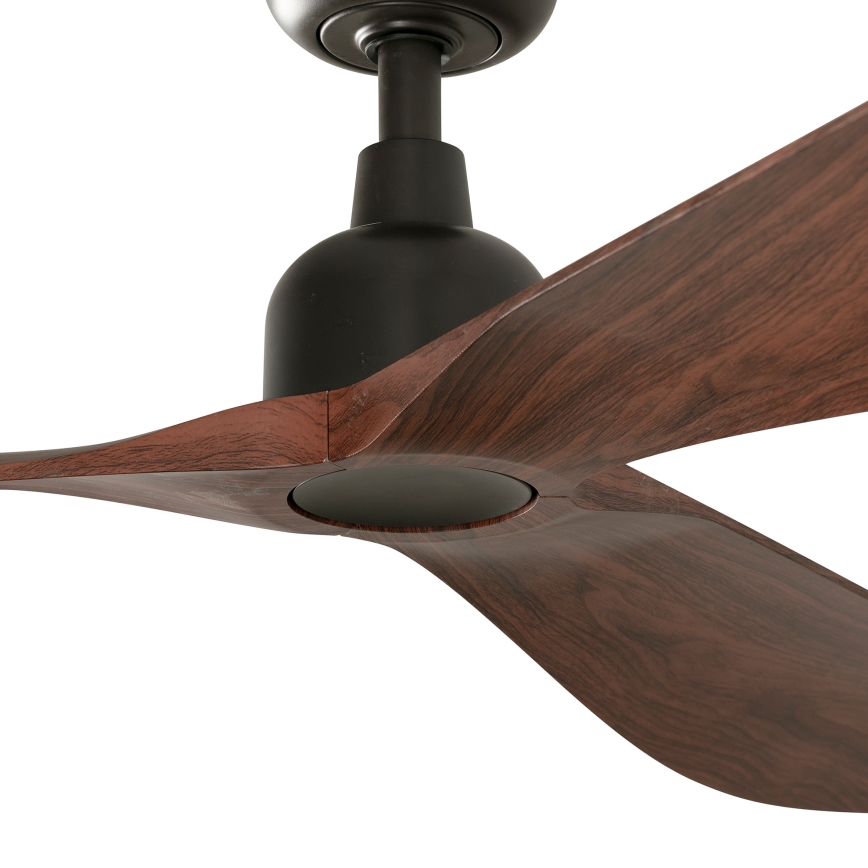 FARO 34362WT - Plafonski ventilator OUTWOOD L, braon/crna, prečnik 150 cm, Wi-Fi Tuya, IP44 + daljinski upravljač