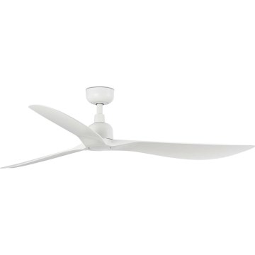 FARO 34363 - Plafonski ventilator OUTWOOD L, bela, prečnik 150 cm, IP44 + daljinski upravljač
