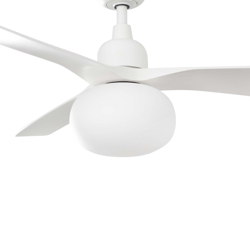 FARO 34363WT-11L - Plafonski ventilator OUTWOOD L 1xE27/15W/230V, beo, prečnik 150 cm, Wi-Fi Tuya, IP44 + daljinski upravljač