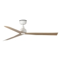 FARO 34370WT - Plafonski ventilator MARINE M prečnika 125 cm, braon/beo, IP44, Wi-Fi Tuya + daljinski upravljač