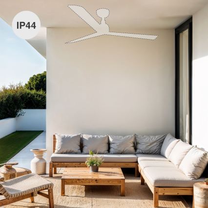 FARO 34372 - Plafonski ventilator MARINE M, prečnik 125 cm, braon/crna, IP44 + daljinski upravljač