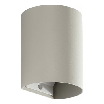 FARO 40524 - Zidno svetlo SOLE 1xGU10/8W/230V, sivo, okruglog oblika