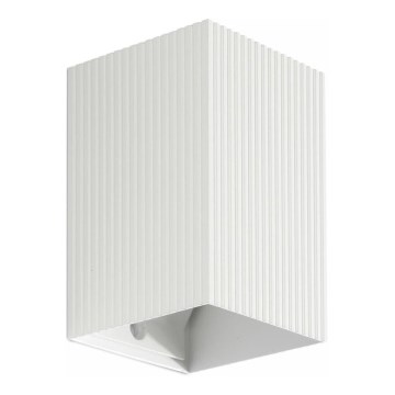 FARO 40534 - Zidno svetlo SOLE 1xGU10/8W/230V, belo, rebrasto, četvrtasto