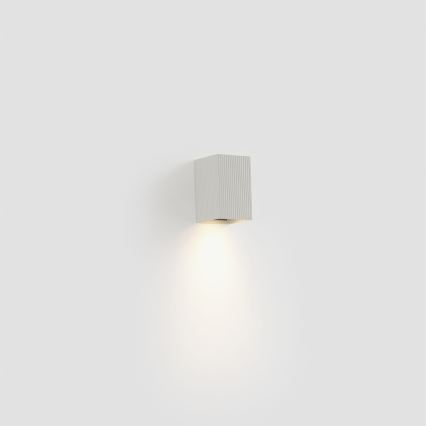 FARO 40534 - Zidno svetlo SOLE 1xGU10/8W/230V, belo, rebrasto, četvrtasto