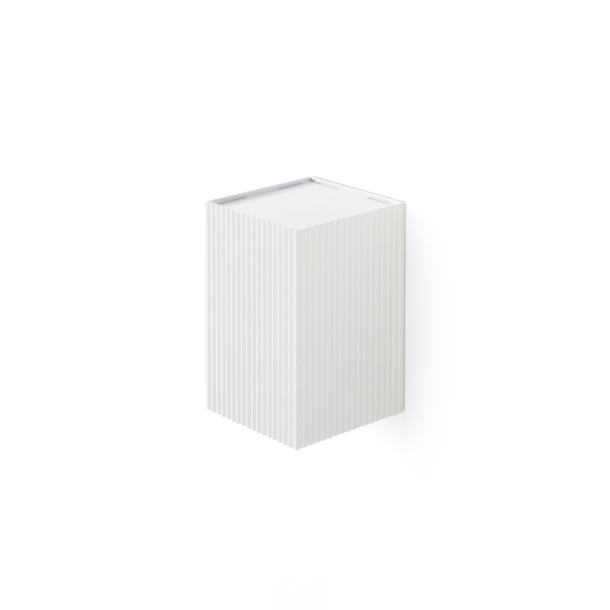 FARO 40534 - Zidno svetlo SOLE 1xGU10/8W/230V, belo, rebrasto, četvrtasto