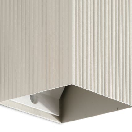 FARO 40536 - Zidna svetiljka SOLE 1xGU10/8W/230V, siva, rebrasta, uglasta