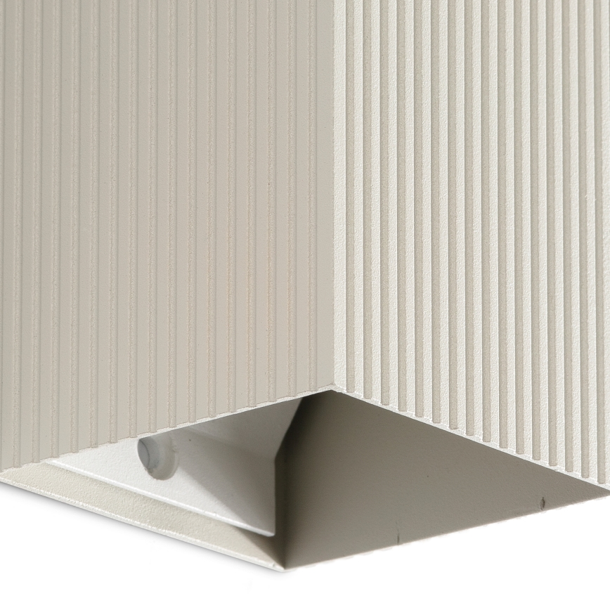 FARO 40536 - Zidna svetiljka SOLE 1xGU10/8W/230V, siva, rebrasta, uglasta