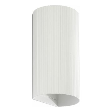 FARO 40542 - Zidno svetlo SOLE 2xGU10/8W/230V belo rebrasto okruglo