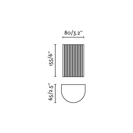 FARO 40543 - Zidno svetlo SOLE, 2x GU10/8W/230V, crno, rebrasto, okruglo