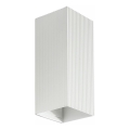FARO 40565 - Zidno svetlo SOLE, 2xGU10/8W/230V, belo, rebrasto, kvadratno