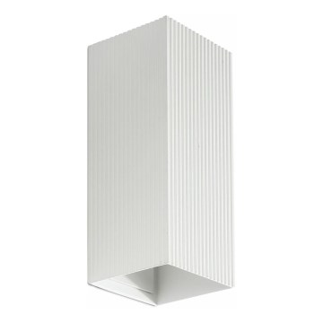 FARO 40565 - Zidno svetlo SOLE, 2xGU10/8W/230V, belo, rebrasto, kvadratno
