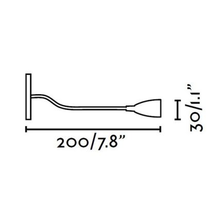 FARO 40996 - LED zidna lampica LOKE LED/3W/100-240V