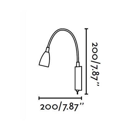 FARO 41019 - LED LED Zidna svetiljka LOKE LED/3W/230V