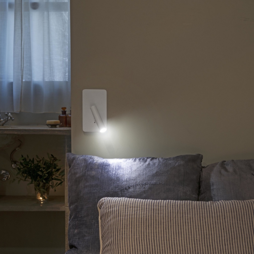 FARO 62117 - LED zidno spot svetlo SUAU LED/3W/230V USB belo