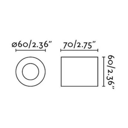 FARO 62151 - Zidno svetlo TEN 1xE27/20W/230V crno