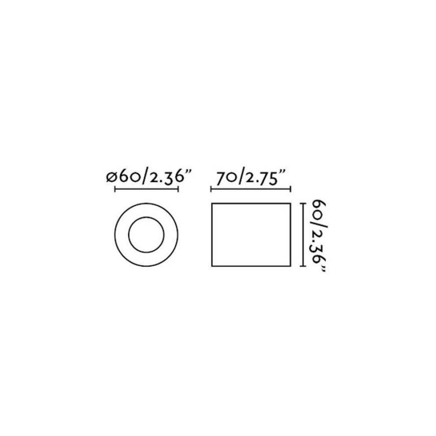 FARO 62151 - Zidno svetlo TEN 1xE27/20W/230V crno
