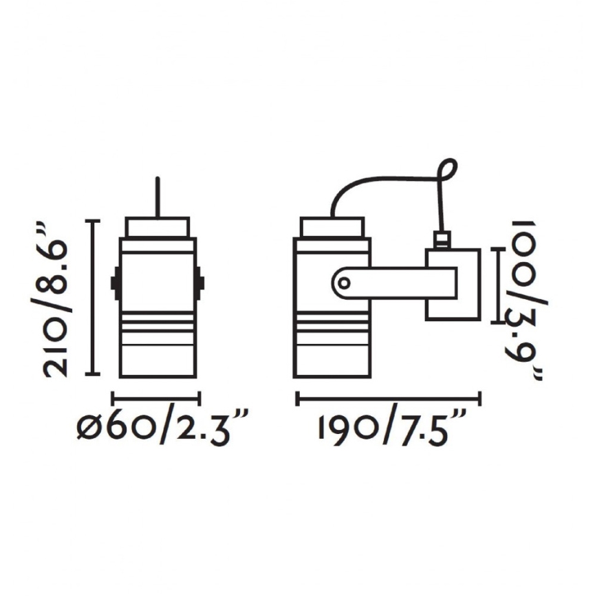 FARO 70260 - Spoljašnja zidna svetiljka LIT 1xGU10/8W/230V IP54