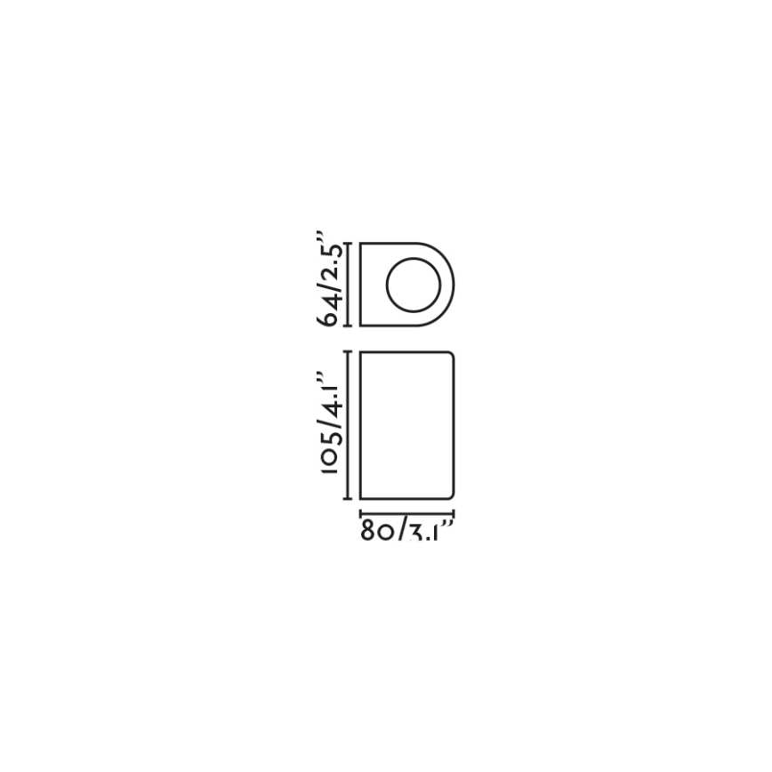 FARO 70322 - Spoljašnje zidno svetlo ESTELA 1xGU10/5W/230V IP65 crno