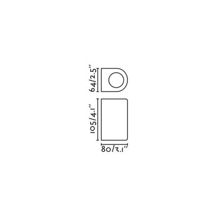 FARO 70324 - Spoljna zidna svetiljka ESTELA 1xGU10/5W/230V IP65 braon