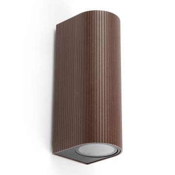 FARO 70329 - Spoljna zidna svetiljka ESTELA 2xGU10/5W/230V IP65 braon