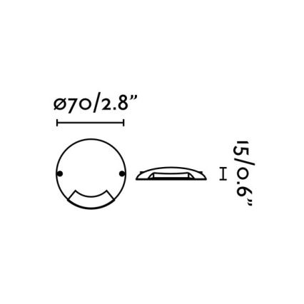 FARO 70546 - LED spoljno ugradno svetlo KEENAN-2 LED/0,5W/12V IP67