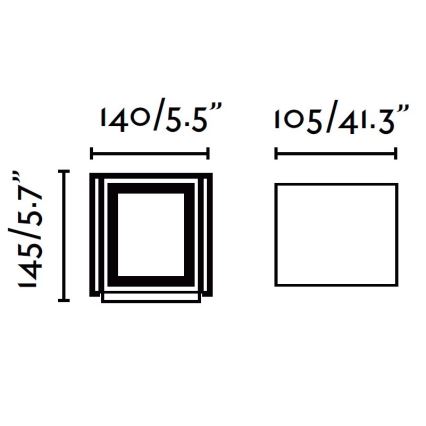 FARO 70637 - LED spoljašnje zidno svetlo OLAN 2xLED/3W/230V IP54