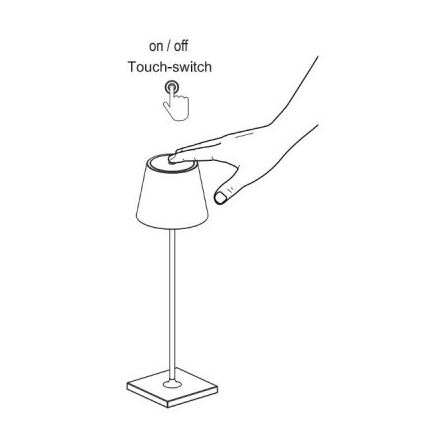 FARO 70776 - LED spoljašnja stona lampa TOC, prigušiva na dodir, LED/2,2W/230V IP54