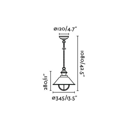 FARO 71139 - Spoljašnje viseće svetlo NAUTICA 1xE27/11W/230V