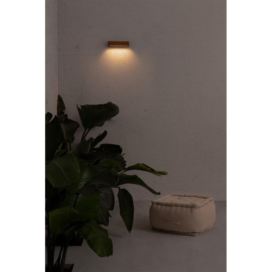 FARO 71898 - LED spoljašnja zidna svetiljka LAKO LED/8W/230V IP65 crna/drvo