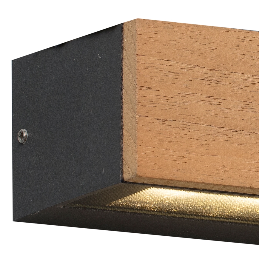 FARO 71898 - LED spoljašnja zidna svetiljka LAKO LED/8W/230V IP65 crna/drvo