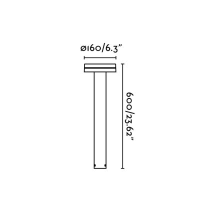 FARO 71949 - spoljna LED lampa ESPOT LED/9W/230V 2200/2700/3200/4000K IK07 IP65 60 cm braon