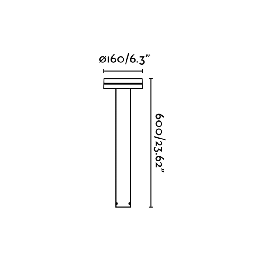 FARO 71949 - spoljna LED lampa ESPOT LED/9W/230V 2200/2700/3200/4000K IK07 IP65 60 cm braon