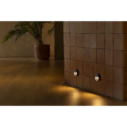 FARO 71960 - LED svetiljka za stepenište DUNE LED/3W/230V 2200/2700/3200/4000K IP65 antracitna okrugla