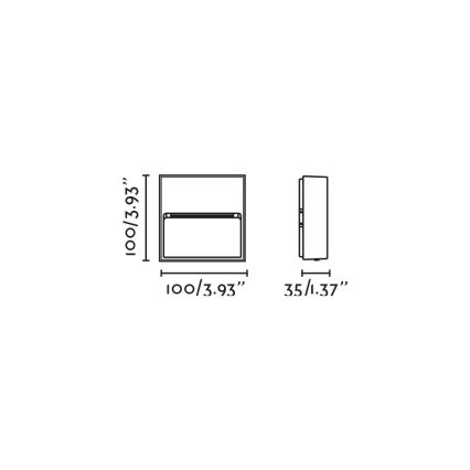 FARO 71963 - LED svetlo za stepenište DUNE LED/3W/230V 2200/2700/3200/4000K IP65 antracit kvadrat