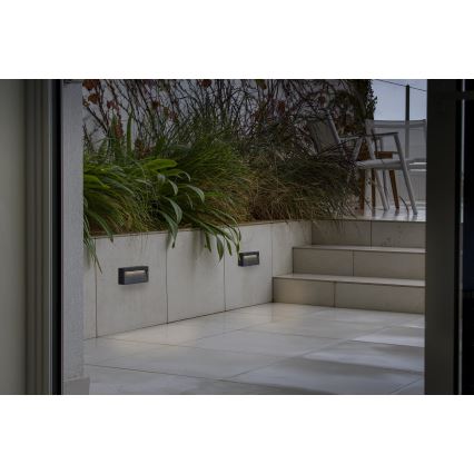 FARO 71966 - LED svetiljka za stepenište DUNE LED/6W/230V 2200/2700/3200/4000K IP65 antracitna, pravougaona